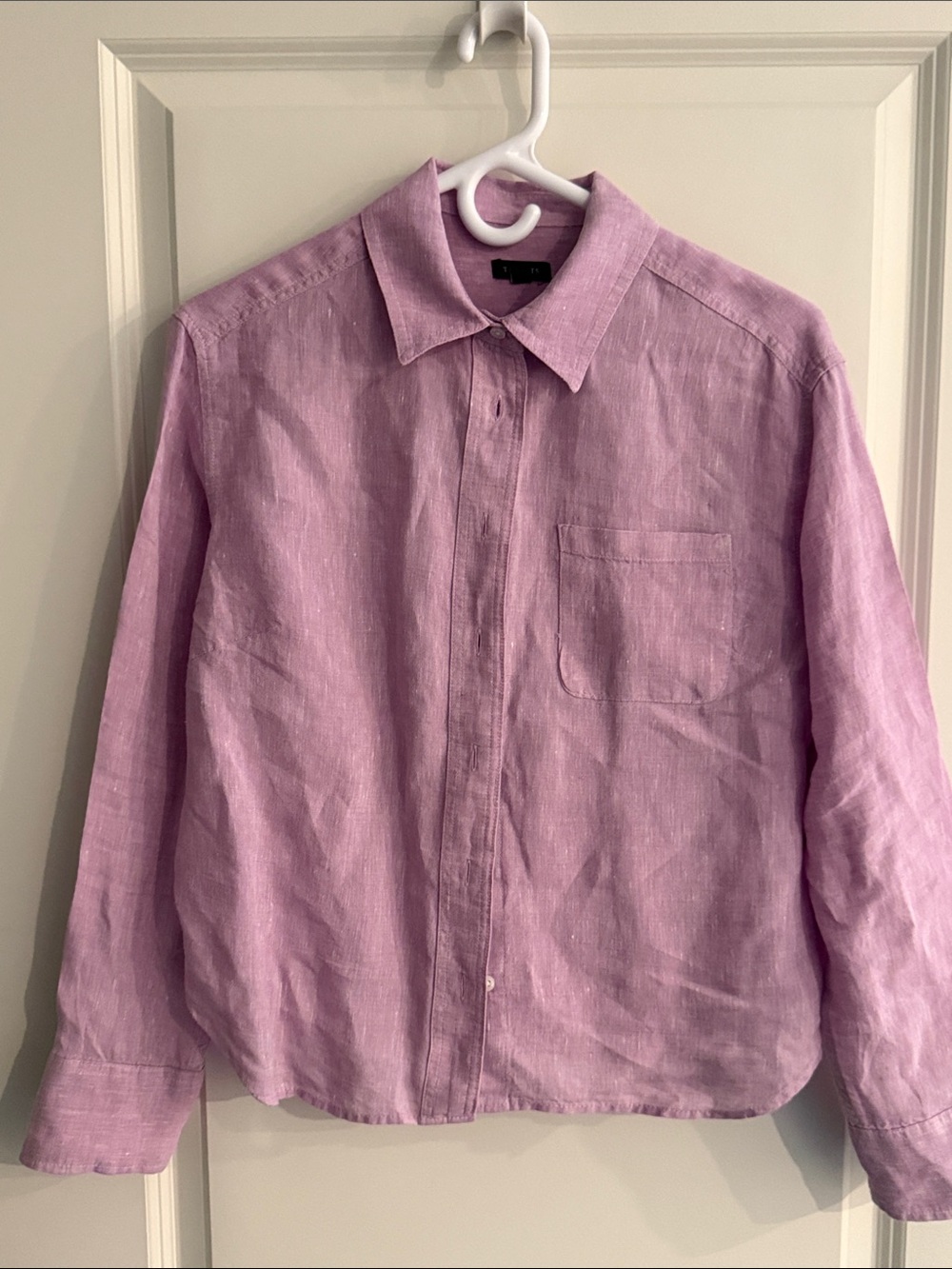 Talbots Lavender Linen Shirt Jacket